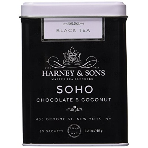 Harney &Amp; Sons Soho Chocolate Coconut Tea - 20 Count Sachet Tin