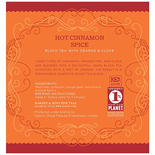 Harney &Amp; Sons Tea - Hot Spice Teabags, Orange Cinnamon, 30 Teaba