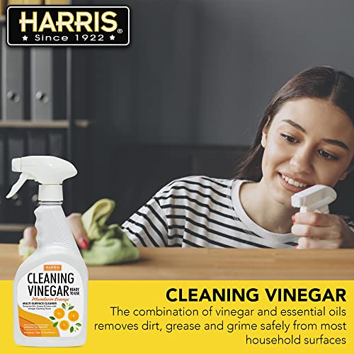 HARRIS Cleaning Vinegar, Mandarin Orange, 32 Fl Oz Ready to Use,...