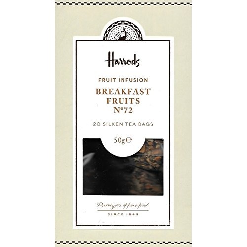 Harrods London. No. 72 Breakfast Fruits, 20 Silken Tea Bags 50G
