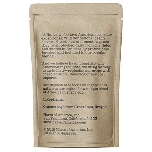 Organic Sage, 15-20 Servings, Eco-Conscious Zip Pouch, Caffeine