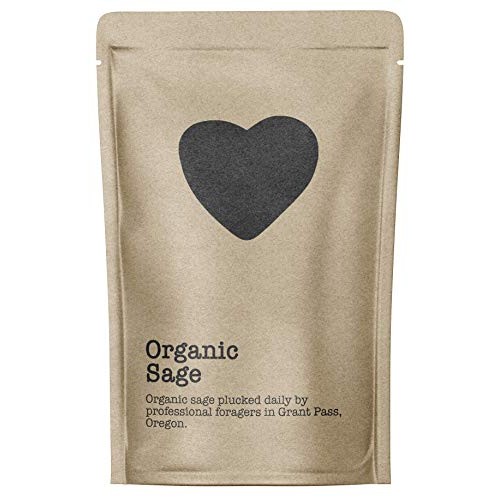 Organic Sage, 15-20 Servings, Eco-Conscious Zip Pouch, Caffeine