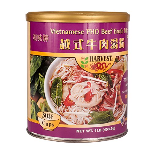 16Oz Harvest Vietnamese Pho Beef Broth Mix, No Msg Added, Gluten