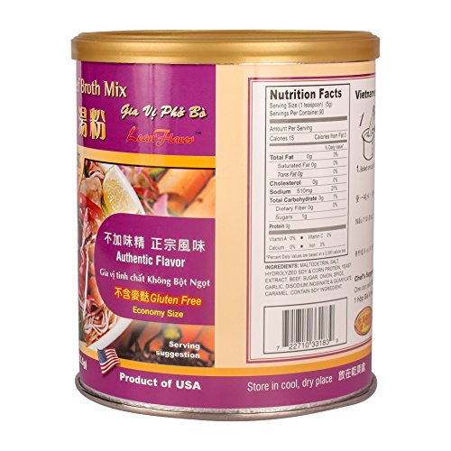 16Oz Harvest Vietnamese Pho Beef Broth Mix, No Msg Added, Gluten
