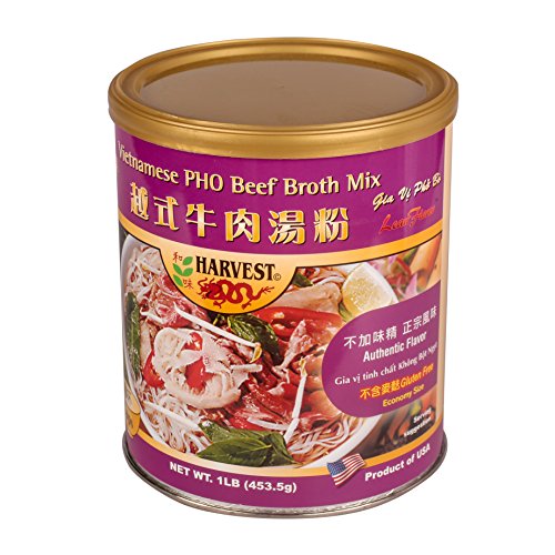 16Oz Harvest Vietnamese Pho Beef Broth Mix, No Msg Added, Gluten