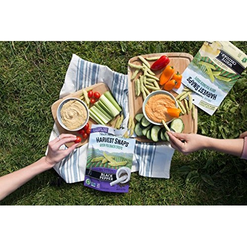 Harvest Snaps Green Pea Snack Crisps, Black Pepper, Deliciously