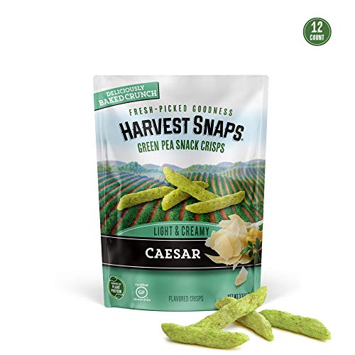 Harvest Snaps Green Pea Snack Crisps Caesar, 3.3 Oz Pack Of 4.