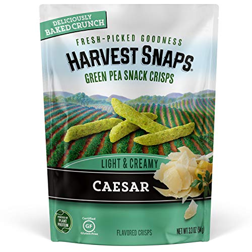 Harvest Snaps Green Pea Snack Crisps Caesar, 3.3 Oz Pack Of 4.