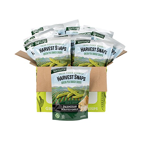 Harvest Snaps Parmesan Roasted Garlic Green Pea Snack Crisps, Gl