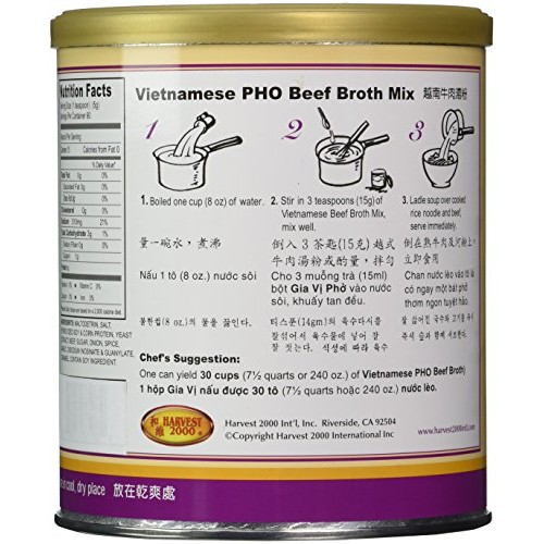 Pho Beef Broth Mix Gluten Free By Harvest2000