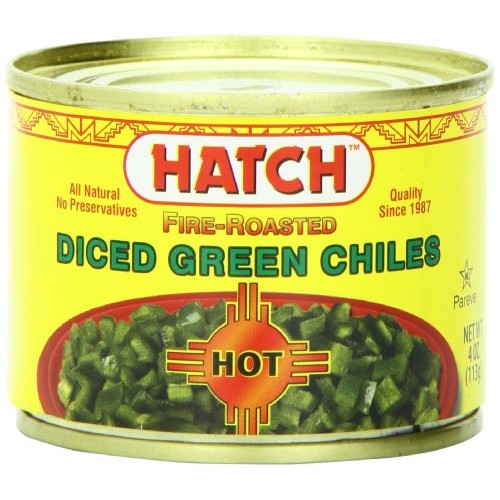 Hatch Diced Hot Green Chilies, 4-Ounce Pack Of 8