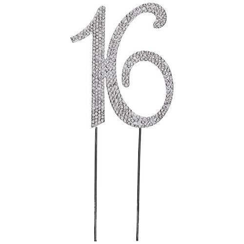 Hatcher Lee Bling Crystal 16 Birthday Cake Topper - Best Keepsak