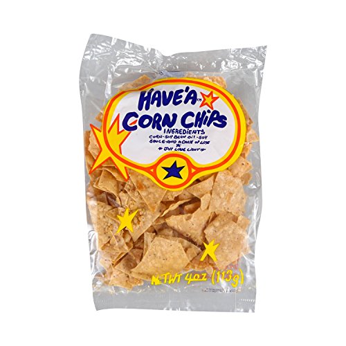 Havea Corn Chips, Regular Flavor, 4-Ounce Bag Pack Of 12