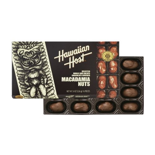 Hawaiian Host Chocolate Covered Macadamia Nuts Box Net Wt 8 Oz