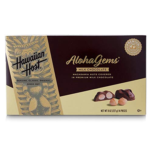 Hawaiian Host Aloha Gems Creamy Milk Chocolate Covered Premium W