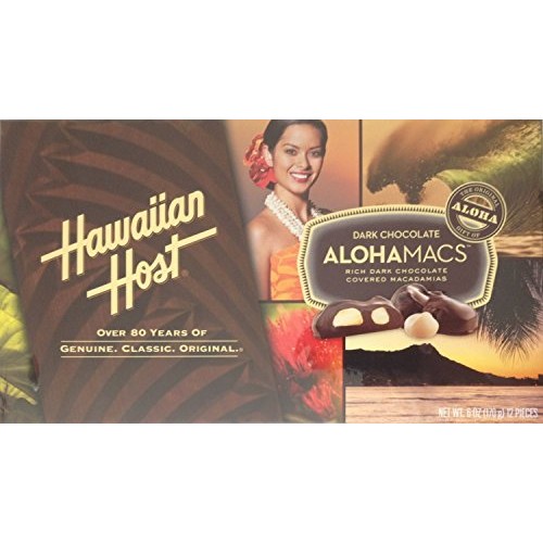Hawaiian Host Alohamacs Dark Chocolate 6 Oz Box Pack Of 3