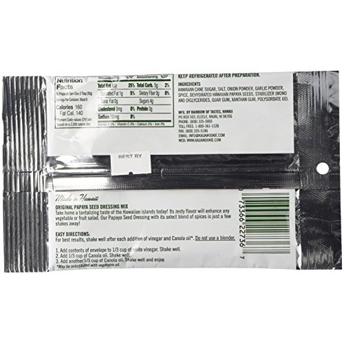 Hawaiian Papaya Seed Dressing Mix