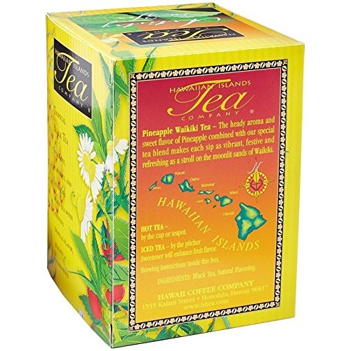 Hawaiian Islands Pineapple Waikiki Tropical Black Tea, All Natur