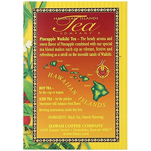 Hawaiian Islands Pineapple Waikiki Tropical Black Tea, All Natur