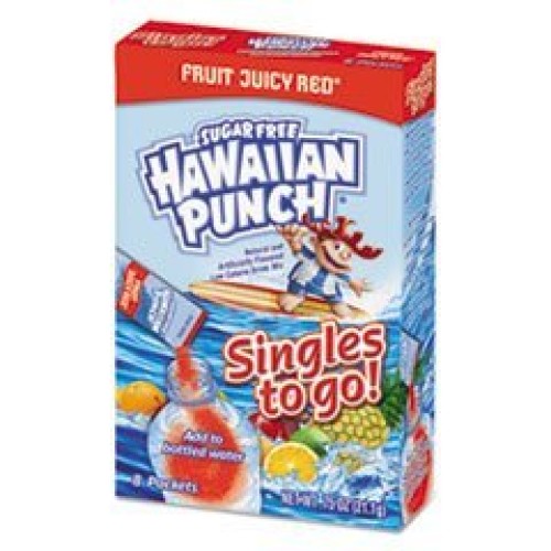 Drink Mix Singles, Fruit Juicy Red, 0.75 Oz Stick, 8 Singles Per