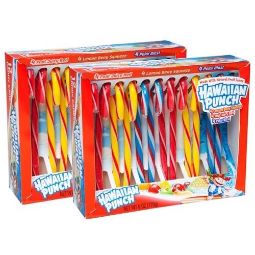 Hawaiian Punch Candy Canes 2-Pack 24 Candy Canes