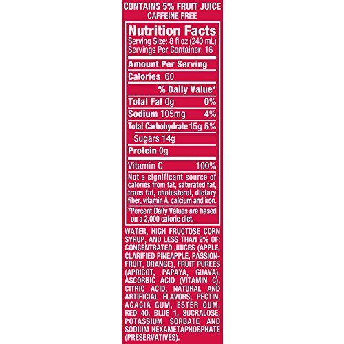 Hawaiian Punch Fruit Juicy Red, 1 Gal Bottle Pack Of 6, Total O