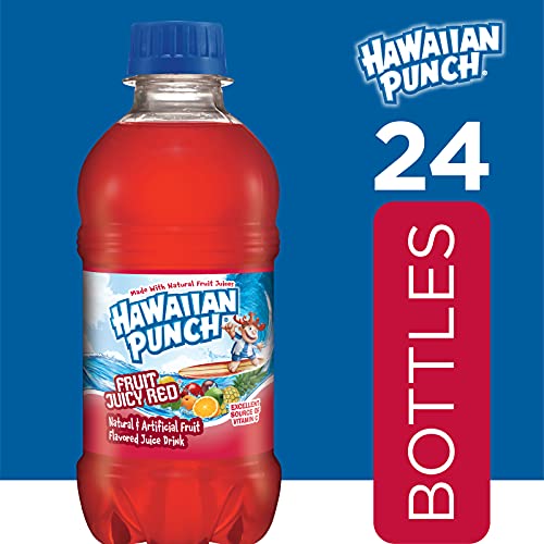 Hawaiian Punch Fruit Juicy Red, 10 Fl Oz Bottles Pack Of 24