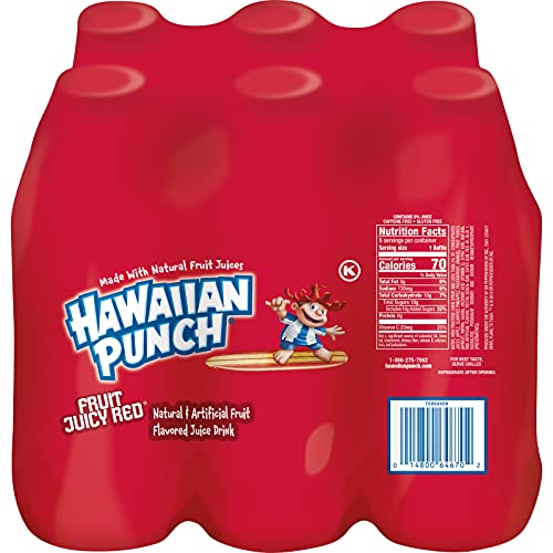 Hawaiian Punch Fruit Juicy Red, 10 Fl Oz Bottles Pack Of 24