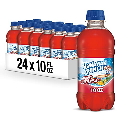 Hawaiian Punch Fruit Juicy Red, 10 Fl Oz Bottles Pack Of 24