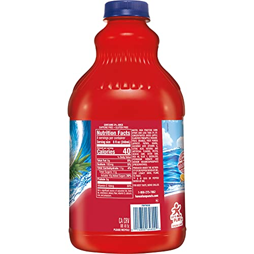 Hawaiian Punch Fruit Juicy Red, 64 Fluid Ounce Bottle Pack of 8