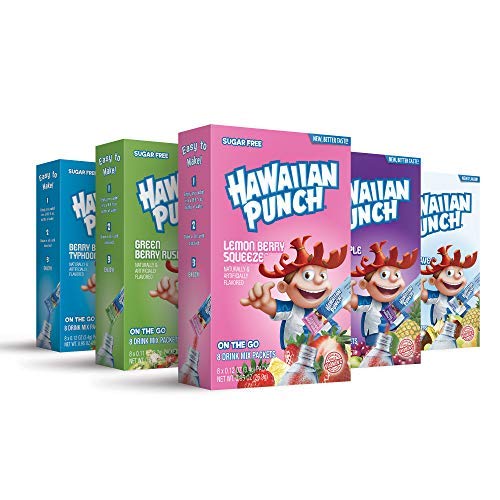 Hawaiian Punch, Paradise Variety Pack– Powder Drink Mix - 5 Box