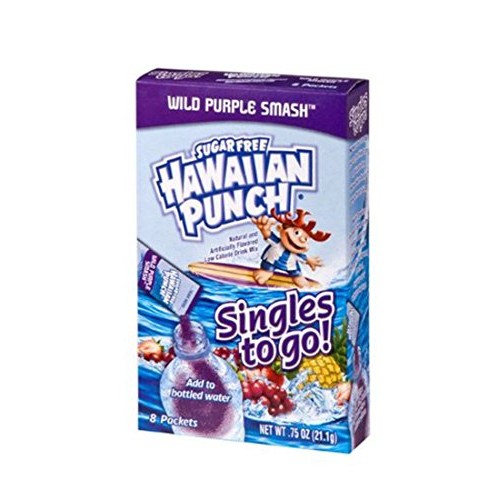 Hawaiian Punch Singles To Go Powder Sticks, 8-Count Box Pack Of