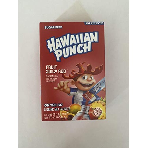 Hawaiian Punch Singles To Go Powder Sticks, Water Drink Mix, 8 C
