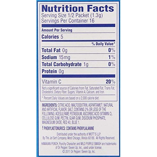 Hawaiian Punch Singles To Go Wild Purple Smash Drink Mix- 8 Ct .