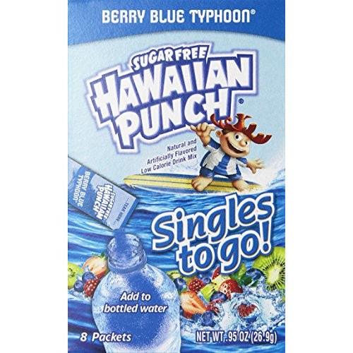 Hawaiian Punch - Sugar Free Variety Berry Blue Typhoon Pack Of 4