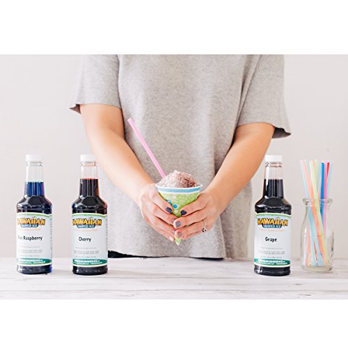 Hawaiian Shaved Ice Syrup 3 Pack With Accessories