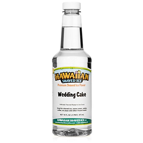 Hawaiian Shaved Ice Syrup, Wedding Cake, Pint