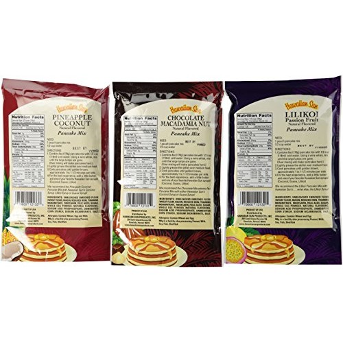 Hawaiian Sun Pancake Mix Assortment 6-Ounce Pack Of 3
