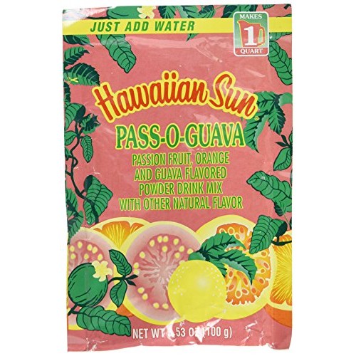 Hawaiian Sun Pass-O-Guava Pog Nectar Powder Drink Mix From Hawai