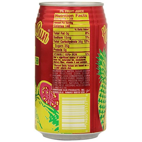 Hawaiian Sun Powder Drink Mix, Passion Orange, 4.44-Ounce