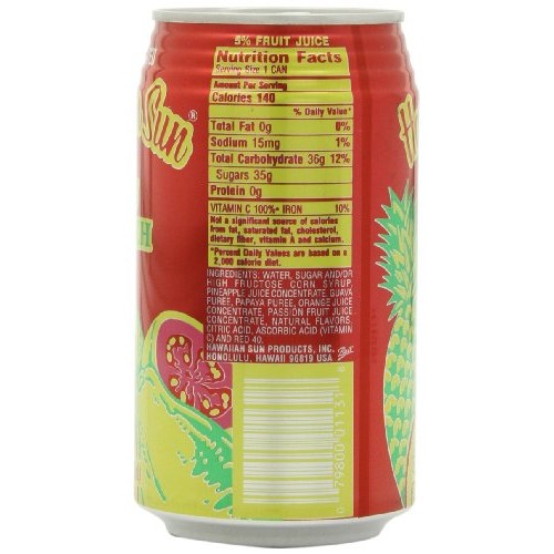 Hawaiian Sun Nectar, Pineapple-Orange, 11.5-Ounce Pack Of 24