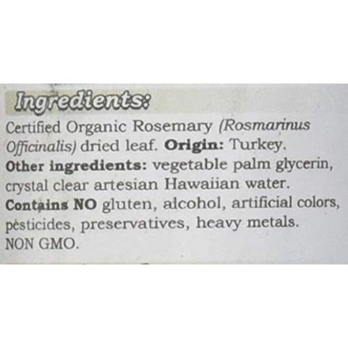 Rosemary Alcohol-Free Liquid Extract, Organic Rosemary Rosmarin
