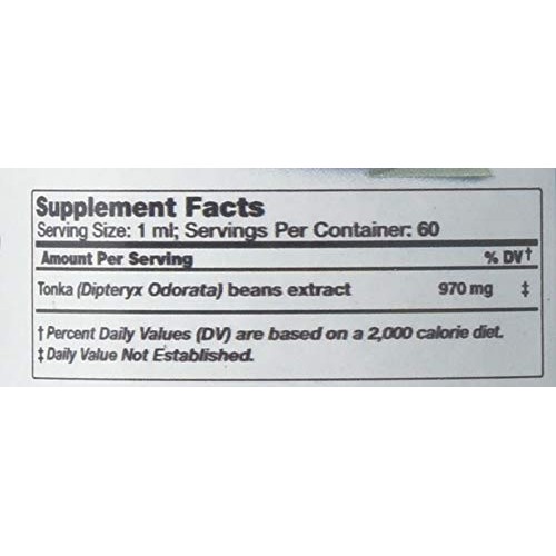 Tonka Alcohol-Free Liquid Extract, Tonka Dipteryx Odorata Drie