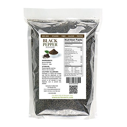Hayllo Black Pepper Fine Ground In Resealable Bag, 5 Lb