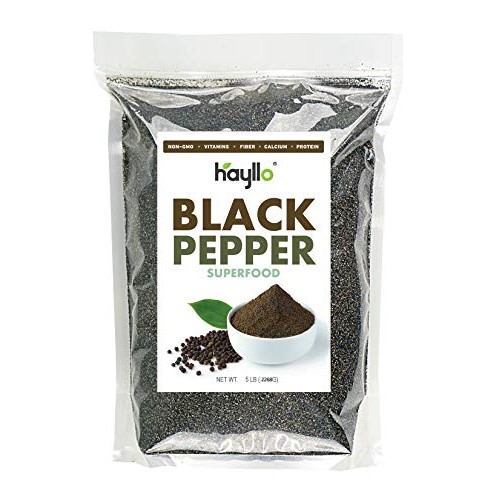 Hayllo Black Pepper Fine Ground In Resealable Bag, 5 Lb