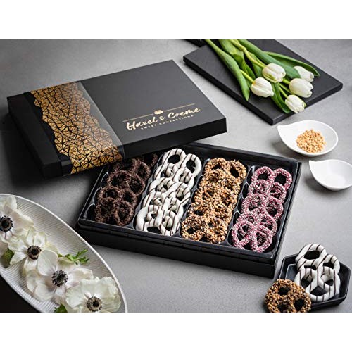 Hazel &Amp; Creme Chocolate Covered Pretzel Gift Basket - Chocolate