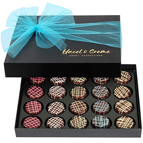 Hazel &Amp; Creme Chocolate Gift Box - 20 Cookies - Chocolate Covere