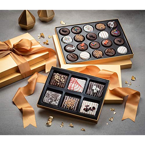 Hazel &Amp; Creme Chocolate Tower Gift Basket - Chocolate Covered Co