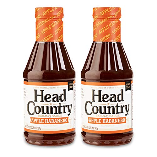 Head Country Bar-B-Q Sauce, Apple Habanero Flavor, 20oz pack of 2