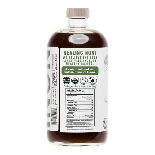 Healing Noni - Raw Organic Noni Juice - 12 Pack of 32oz